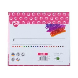 Lapices cera blanda liderpapel caja de 24 unidades colores surtidos