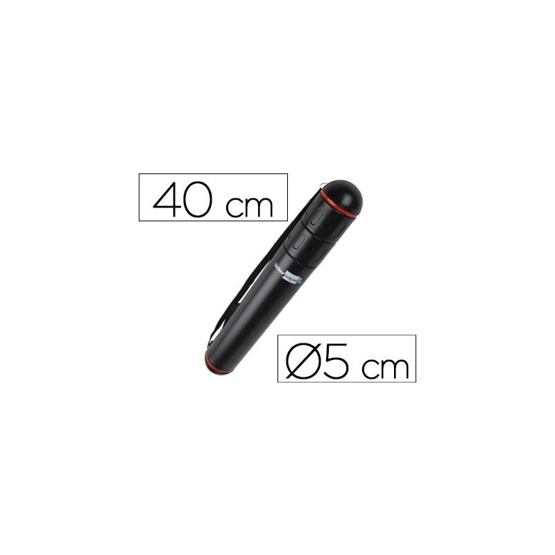 Portaplanos plastico liderpapel diametro 5 x 40 cm no extensible negro