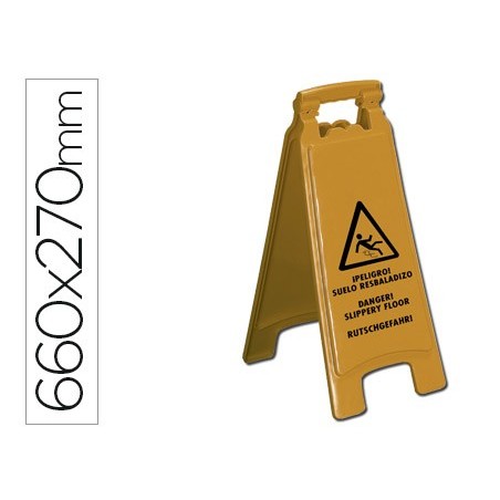 Cartel plastico q-connect señalizacion suelo resbaladizo