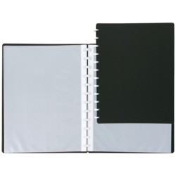 Carpeta liderpapel din a4 con 20 fundas intercambiables color negro