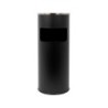 Cenicero papelera metalico q-connect con recogecolillas negro 61,5x25 cm