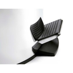 Papelera metalica q-connect con pedal cromada 32x21 cm capacidad 6 litros