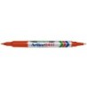 Rotulador artline marcador permanente ek-041t rojo doble punta 0.4 y 1.0 mm