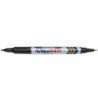 Rotulador artline marcador permanente ek-041t negro doble punta 0,4 y 1,0 mm