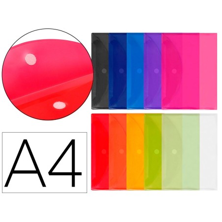 Carpeta liderpapel dossier a4 cierre de velcro colores surtidos pack 102 gratis