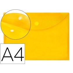 Carpeta liderpapel dossier a4 cierre de velcro amarilla