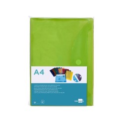 Carpeta liderpapel dossier a4 cierre de velcro verde