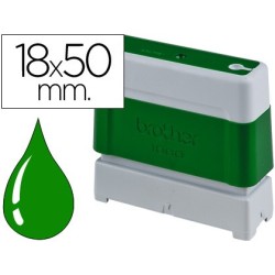 Sello automatico brother 18 mm x 50 mm verde