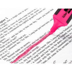 Rotulador liderpapel mini fluorescente rosa