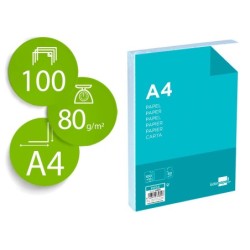 Papel liderpapel a4 8og/m2 liso paquete de 100 hojas  10 hojas gratis