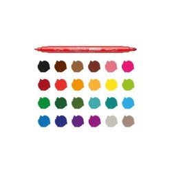 Rotulador carioca birello bipunta caja de 24 colores surtidos
