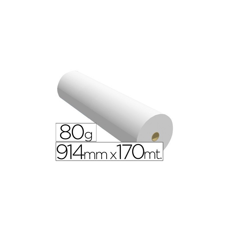Papel reprografia ppc para plotter 914x170mt 80gr Papel reprografia ppc para plotter 914x170mt 80gr