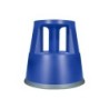 Taburete q-connect ruedas retractiles tres ruedas dos niveles color azul