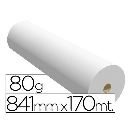 Papel reprografia ppc para plotter 841x170mt 80gr