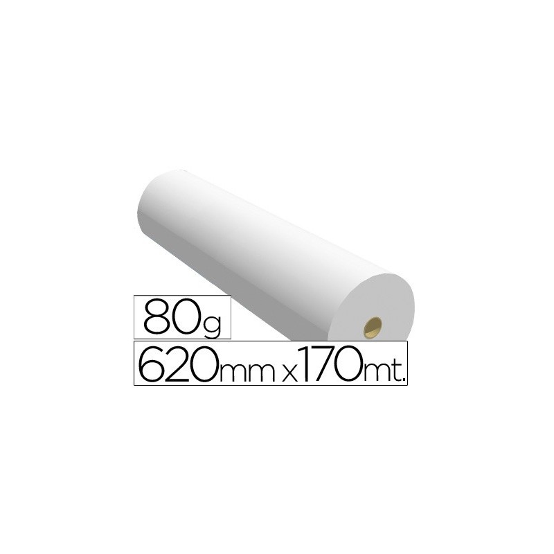 Papel reprografia ppc para plotter 620x170mt 80gr Papel reprografia ppc para plotter 620x170mt 80gr