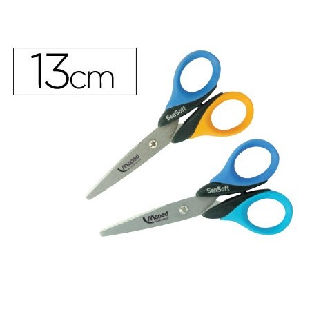 Tijera escolar maped sensoft 13 cm