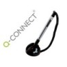 Boligrafo extensible q-connect con cadena plastico y soporte adhesivo