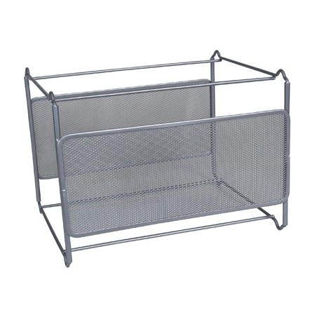 Soporte para carpetas colgante q-connect kf00832 rejilla plata metalico 335x285x250 mm para carpetas din a4
