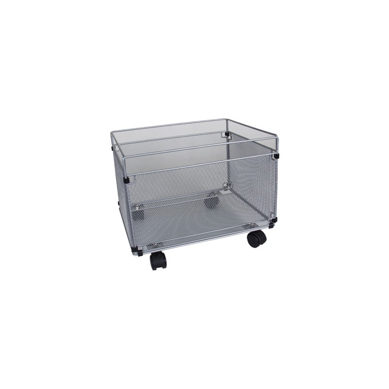 Carrito para carpetas colgante q-connect kf00830 rejilla plata con ruedas metalico 380x325x300 folio prolongado