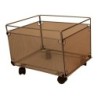 Carrito para carpetas colgante q-connect kf00830 rejilla plata con ruedas metalico 380x325x300 folio prolongado