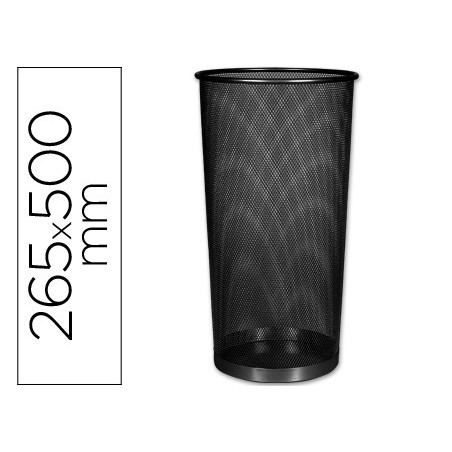 Paraguero metalico q-connect kf00829 rejilla negro 26,5 diametro x 50 cm