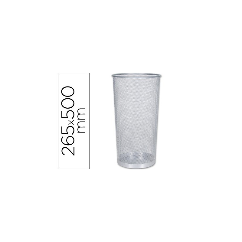 Paraguero metalico q-connect kf00828 rejilla plata 26,5 diametro x 50 cm