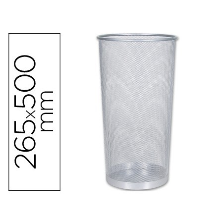 Paraguero metalico q-connect kf00828 rejilla plata 26,5 diametro x 50 cm