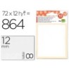 Etiquetas liderpapel sobre de 10 h.  2 h. obsequio 8x12 mm -72 unidades por hoja