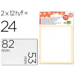 Etiquetas liderpapel sobre de 10 h.  2 h. obsequio 53x82 mm -2 unidades por hoja