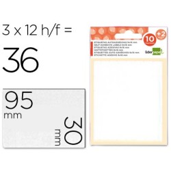 Etiquetas liderpapel sobre de 10 h.  2 h. obsequio 30x95 mm 2 unidades por hoja