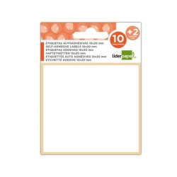 Etiquetas liderpapel sobre de 10 h.  2 h. obsequio 10x38 mm -21 unidades por hoja