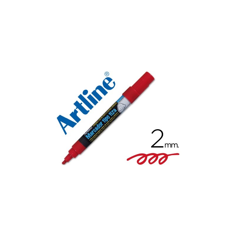 Rotulador artline pizarra verde negra epw-4-ro color rojo bolsa de 4 unidades