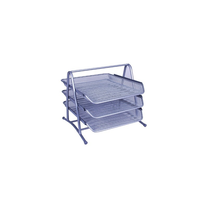 Bandeja sobremesa metalica q-connect kf00822 rejilla plata 3 bandejas movibles 350x278x275 mm