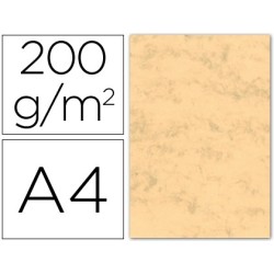 Cartulina marmoleada din a4 200 gr ocre paquete de 100 hojas