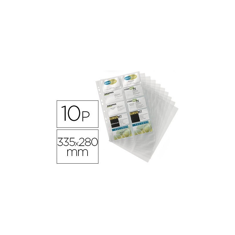 Recambio fundas duraclip para tarjetero 2384 bolsa de 10 hojas capacidad 20 tarjetas por hoja Recambio fundas duraclip para tarjetero 2384 bolsa de 10 hojas capacidad 20 tarjetas por hoja
