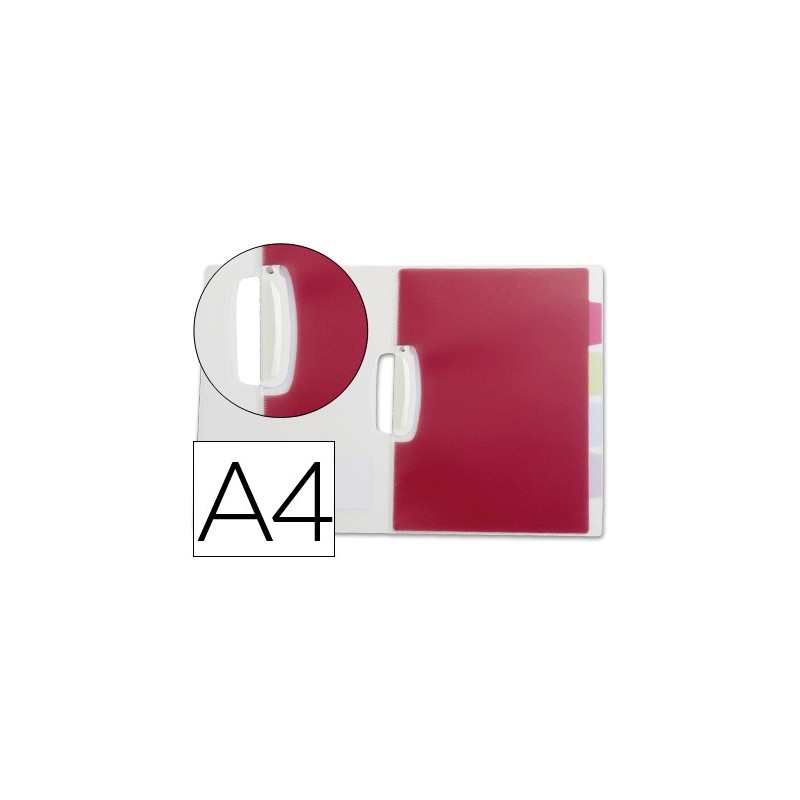 Carpeta liderpapel dossier pinza lateral polipropileno din a4 transparente con separadores