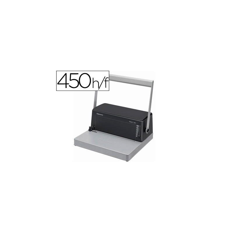 Encuadernadora para espiral fellowes esp-100 5:1 perfora 20 hojas tamaño a4 encuaderna 450h incluye alicates de corte