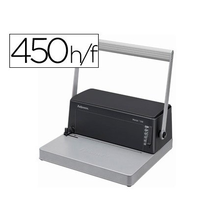 Encuadernadora para espiral fellowes esp-100 5:1 perfora 20 hojas tamaño a4 encuaderna 450h incluye alicates de corte