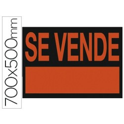 Cartel plastico archivo 2000 \se vende\ rojo fluorescente 700x500 mm