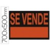 Cartel plastico archivo 2000 \se vende\ rojo fluorescente 700x500 mm