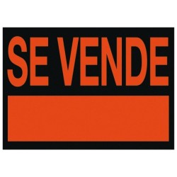 Cartel plastico archivo 2000 \se vende\ rojo fluorescente 700x500 mm