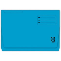 Subcarpeta cartulina gio folio pocket azul con bolsa y solapa320g/m2