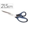 Tijera oficina q-connect mango caucho 8\ 21'5 cm blister de seguridad