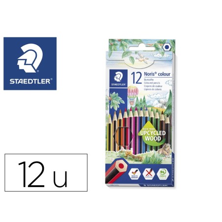 Lapices de colores staedtler noris colour slim triangular caja de 12 colores surtidos