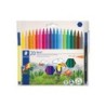 Rotulador staedtler noris 326 punta de fibra nuevo cuerpo hexagonal caja de 20 unidades colores surtidos