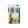 Rotulador staedtler noris 326 punta de fibra nuevo cuerpo hexagonal caja de 10 unidades colores surtidos