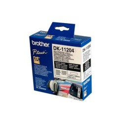 Etiqueta adhesiva brother dk11204 -tamaño 17x54 mm para impresoras de etiquetas ql -400 etiquetas-