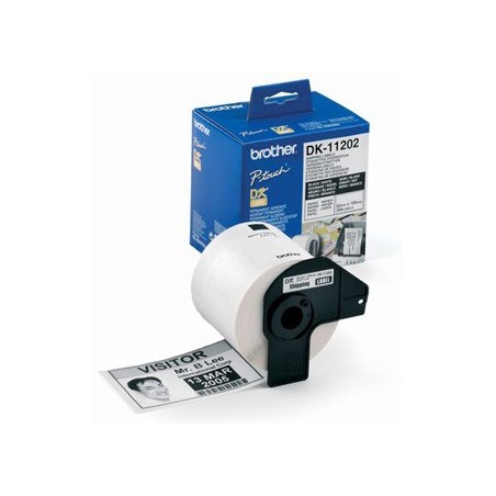 Etiqueta adhesiva brother dk11202 -tamaño 62x100 mm para impresoras de etiquetas ql -300 etiquetas-