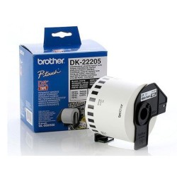 Cinta de papel continuo brother dk-22205 para impresoras de etiquetas ql