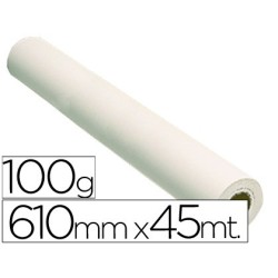 Papel reprografia grafic 100 grs. para plotter -papel estucado blanco mate 610x45 mts. 1440 dpi